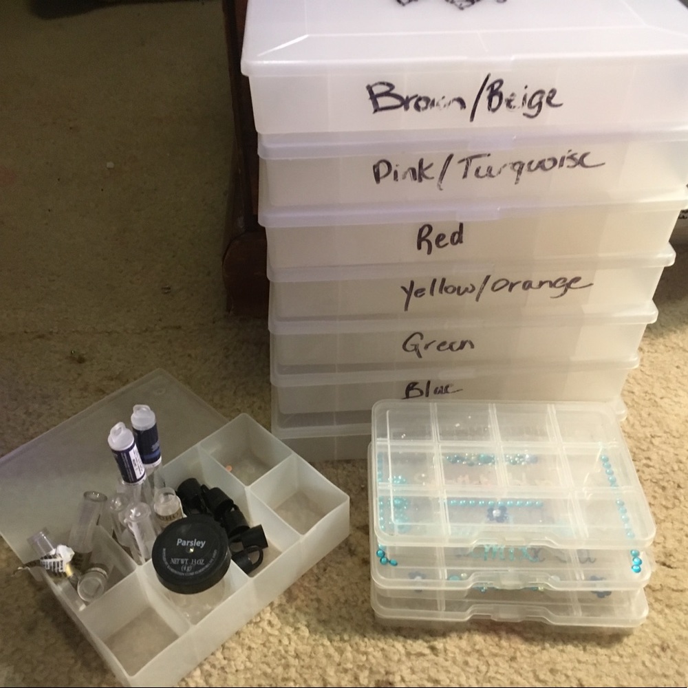 SOLD! Bead & Craft Storage Bins